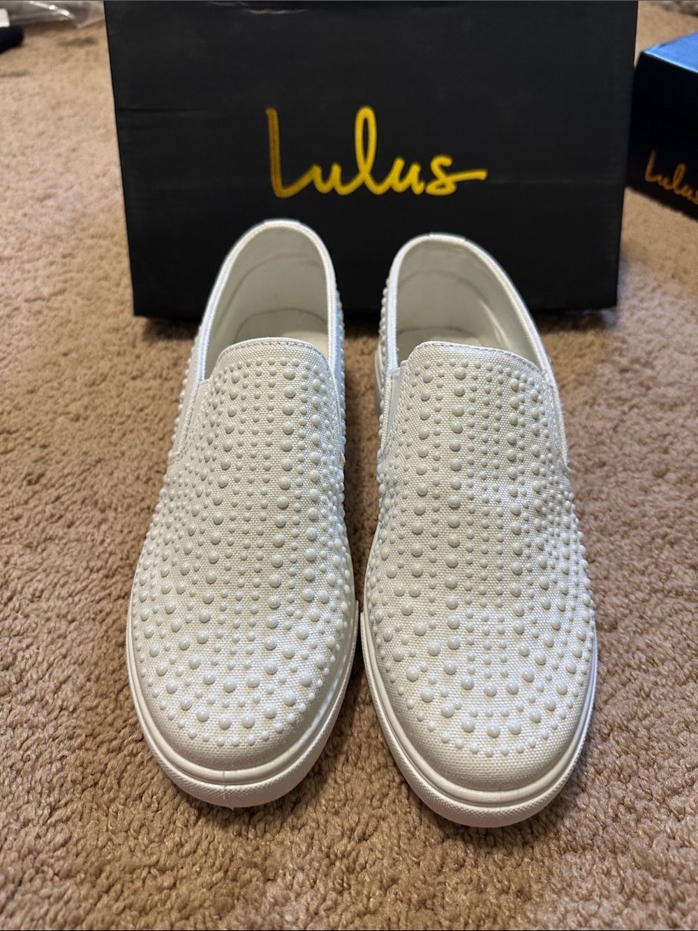 Lulu's White Aylin Slip-On Sneakers